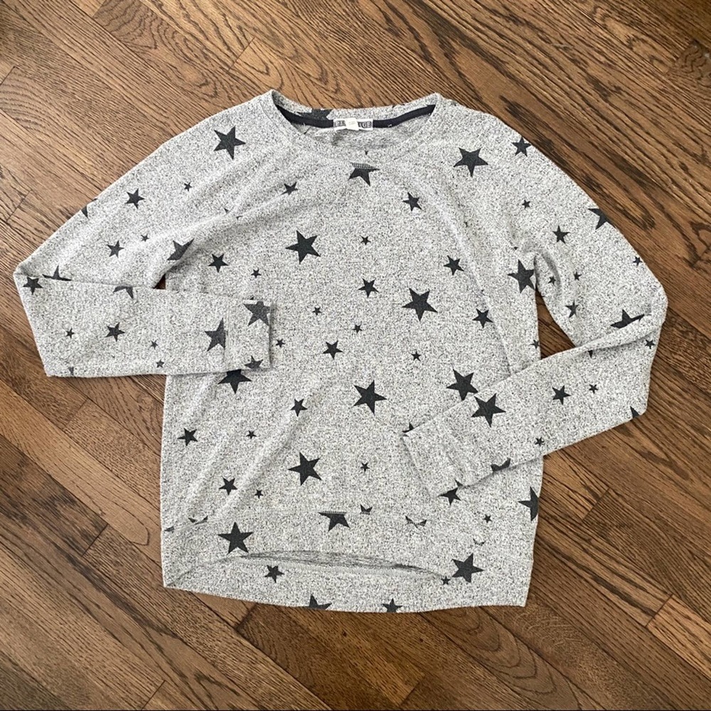 PJ Salvage XS Gray Black ⭐️ Star Lounge Sweater
